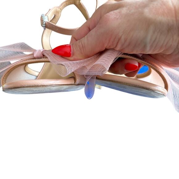 Stuart Weitzman blushing bow 75 cm ginger 37/6.5 pink blush - Picture 12 of 16